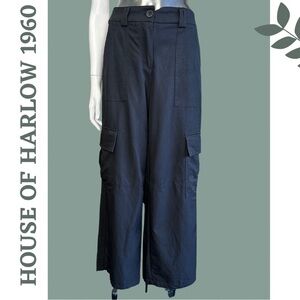House of Harlow 1960 Black Cargo Pant Back Elastic Waist Pockets Extra
Small